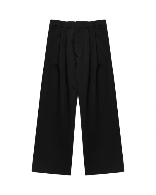 Wool Pleated Trousers