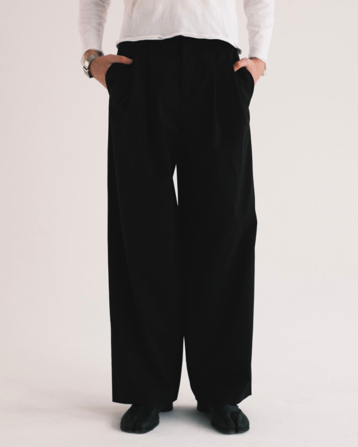 Wool Pleated Trousers